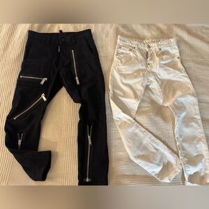 DSQUARED2 Black and White Cargo Pants